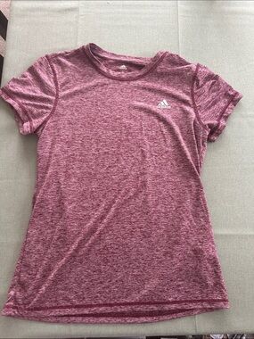adidas Heathered Rose Short-Sleeve Performance Tee